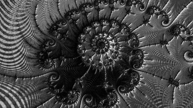 Soyut Bilgisayar Fraktal Tasarımı. Fraktal hiç bitmeyen bir desen. Fraktallar, farklı ölçeklerde kendine benzeyen sonsuz derecede karmaşık kalıplardır.