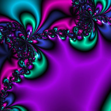 Soyut Bilgisayar Fraktal Tasarımı. Fraktal hiç bitmeyen bir desen. Fraktallar, farklı ölçeklerde kendine benzeyen sonsuz derecede karmaşık kalıplardır.