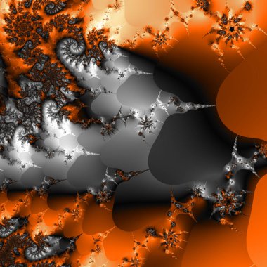 Soyut Bilgisayar Fraktal Tasarımı. Fraktal hiç bitmeyen bir desen. Fraktallar, farklı ölçeklerde kendine benzeyen sonsuz derecede karmaşık kalıplardır.