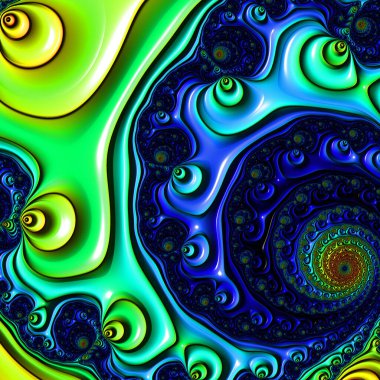 Soyut Bilgisayar Fraktal Tasarımı. Fraktal hiç bitmeyen bir desen. Fraktallar, farklı ölçeklerde kendine benzeyen sonsuz derecede karmaşık kalıplardır.