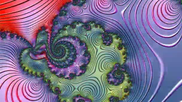 Abstract Computergegenereerd Fractaal Ontwerp Een Fractal Een Nooit Eindigend Patroon — Stockvideo