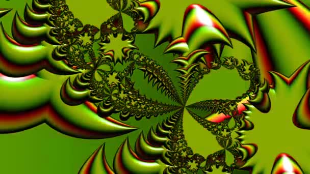 Abstract Computer Generated Fractal Design Fractal Never Ending Pattern Fractals — Stock Video