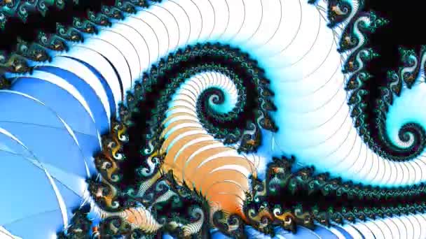 Abstract Computergegenereerd Fractaal Ontwerp Een Fractal Een Nooit Eindigend Patroon — Stockvideo