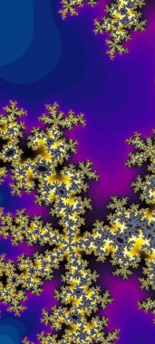 Soyut Bilgisayar Fraktal Tasarımı. Fraktal hiç bitmeyen bir desen. Fraktallar, farklı ölçeklerde kendine benzeyen sonsuz derecede karmaşık kalıplardır.