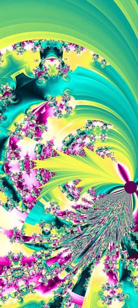 Abstract Computergegenereerd Fractaal Ontwerp Een Fractal Een Nooit Eindigend Patroon — Stockfoto