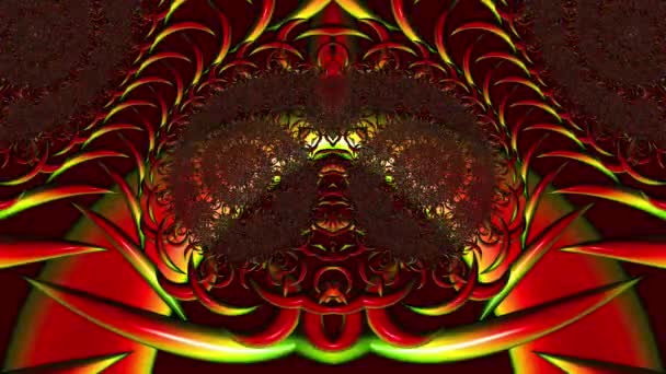 Abstract Computer Generat Design Fractal Fractal Este Model Nesfârşit Fractalii — Videoclip de stoc