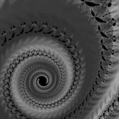 dijital soyut fraktal arkaplan bilgisayarda siyah ve beyaz olarak oluşturuldu.