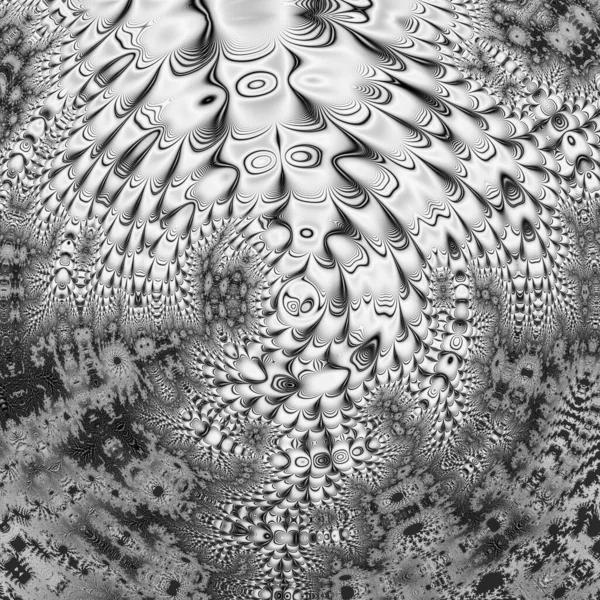 Цифровой Абстрактный Фрактальный Фон Созданный Компьютере Черно Белом Цвете — стоковое фото