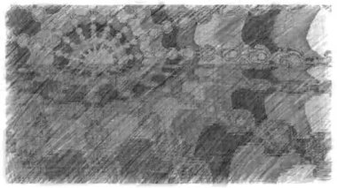 Soyut Bilgisayar Fraktal Tasarımı. Fraktal hiç bitmeyen bir desen. Fraktallar, farklı ölçeklerde kendine benzeyen sonsuz derecede karmaşık kalıplardır.