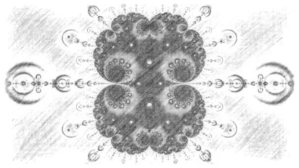 Abstraktes Computer Generiertes Fraktal Design Ein Fraktal Ist Ein Endloses — Stockvideo