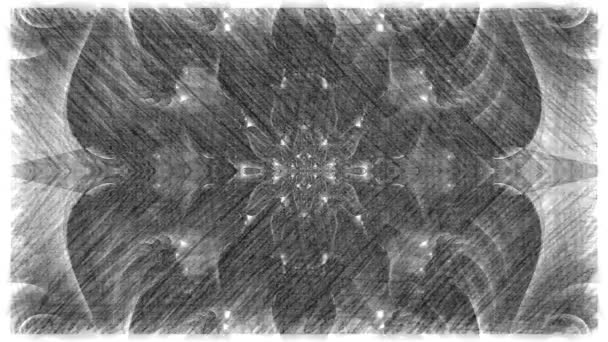 计算机生成的分形设计 分形是一种无穷无尽的模式 分形是无限复杂的模式 在不同的尺度上是自相似的 — 图库视频影像
