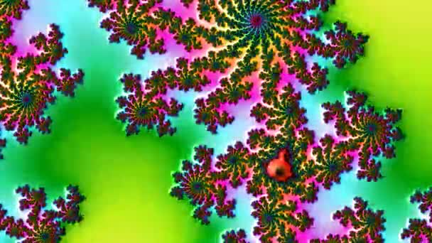 Resumo Design Fractal Gerado Por Computador Fractal Padrão Interminável Fractais — Vídeo de Stock