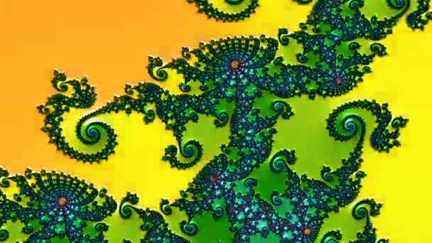 Resumen Diseño Fractal Generado Por Ordenador Fractal Patrón Interminable Los — Vídeos de Stock