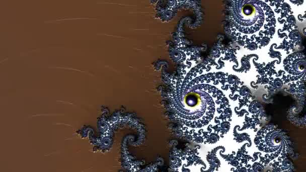 Resumen Diseño Fractal Generado Por Ordenador Fractal Patrón Interminable Los — Vídeos de Stock