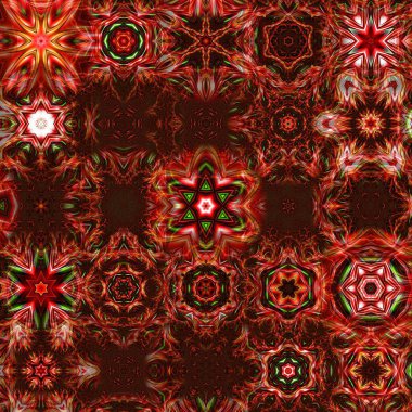 Renkli kar taneleriyle kusursuz bir desen. Noel ve Yeni Yıl tebrik kartları, kumaş, ambalaj kağıdı, davetiye, kırtasiye.