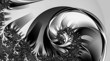 Soyut Bilgisayar Fraktal Tasarımı. Fraktal hiç bitmeyen bir desen. Fraktallar, farklı ölçeklerde kendine benzeyen sonsuz derecede karmaşık kalıplardır.