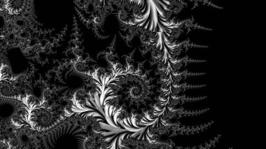 Soyut Bilgisayar Fraktal Tasarımı. Fraktal hiç bitmeyen bir desen. Fraktallar, farklı ölçeklerde kendine benzeyen sonsuz derecede karmaşık kalıplardır.