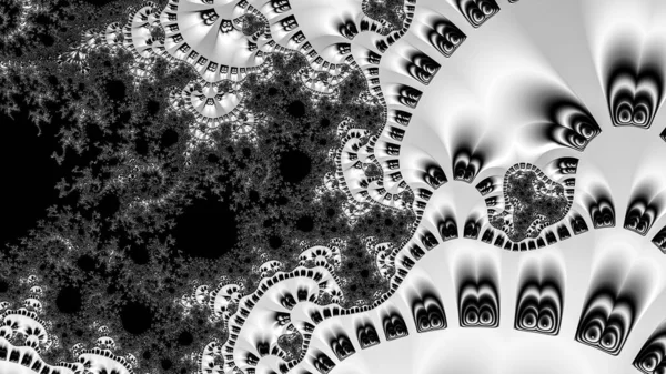 Abstract Computergegenereerd Fractaal Ontwerp Een Fractal Een Nooit Eindigend Patroon — Stockfoto