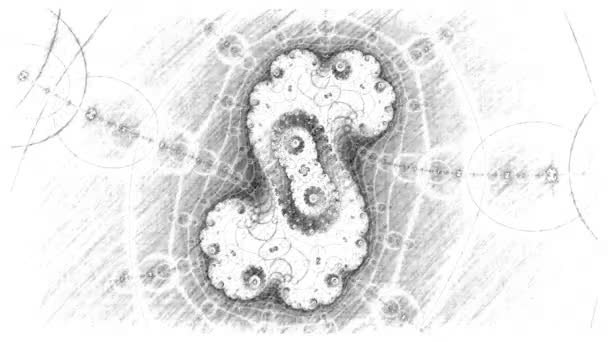 Resumo Design Fractal Gerado Por Computador Fractal Padrão Interminável Fractais — Vídeo de Stock