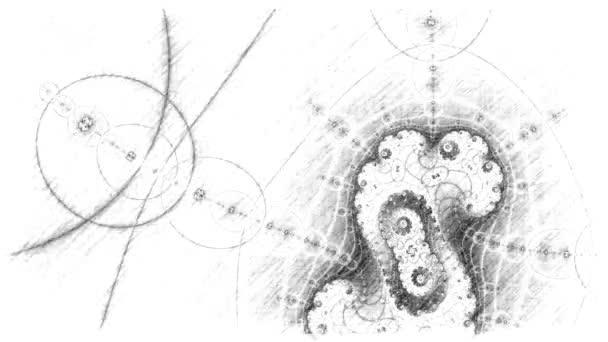 Resumo Design Fractal Gerado Por Computador Fractal Padrão Interminável Fractais — Vídeo de Stock