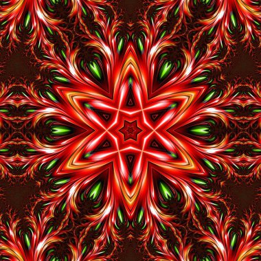 Soyut Bilgisayar Fraktal Tasarımı. Fraktal hiç bitmeyen bir desen. Fraktallar, farklı ölçeklerde kendine benzeyen sonsuz derecede karmaşık kalıplardır.