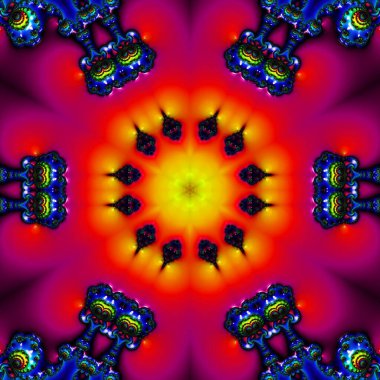 Soyut Bilgisayar Fraktal Tasarımı. Fraktal hiç bitmeyen bir desen. Fraktallar, farklı ölçeklerde kendine benzeyen sonsuz derecede karmaşık kalıplardır.