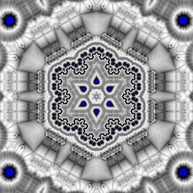 Soyut Bilgisayar Fraktal Tasarımı. Fraktal hiç bitmeyen bir desen. Fraktallar, farklı ölçeklerde kendine benzeyen sonsuz derecede karmaşık kalıplardır.