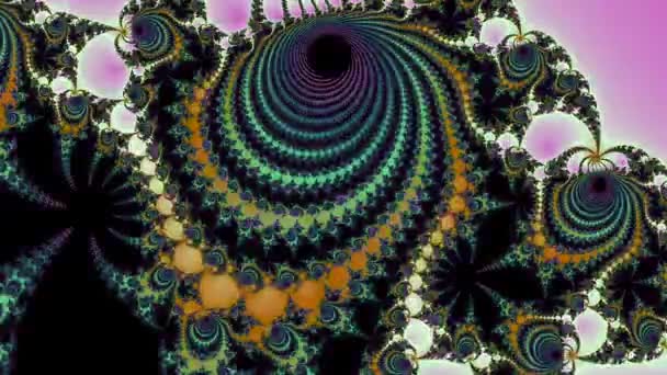 Abstract Computergegenereerd Fractaal Ontwerp Een Fractal Een Nooit Eindigend Patroon — Stockvideo