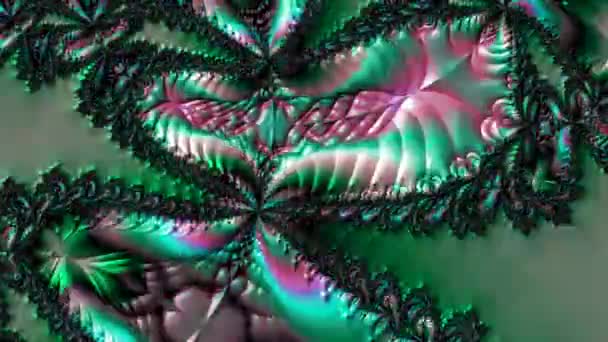 Abstract Computer Generated Fractal Design Fractal Never Ending Pattern Fractals — Stock Video