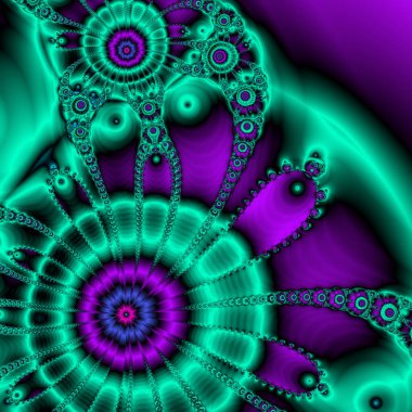 Soyut Bilgisayar Fraktal Tasarımı. Fraktal hiç bitmeyen bir desen. Fraktallar, farklı ölçeklerde kendine benzeyen sonsuz derecede karmaşık kalıplardır.