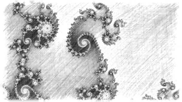 Abstraktes Computer Generiertes Fraktal Design Ein Fraktal Ist Ein Endloses — Stockvideo