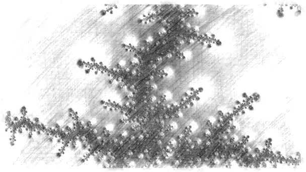 Abstraktes Computer Generiertes Fraktal Design Ein Fraktal Ist Ein Endloses — Stockvideo