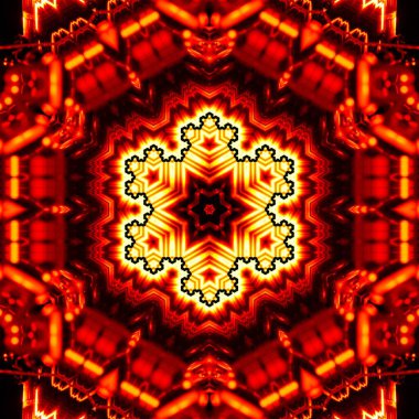 Soyut Bilgisayar Fraktal Tasarımı. Fraktal hiç bitmeyen bir desen. Fraktallar, farklı ölçeklerde kendine benzeyen sonsuz derecede karmaşık kalıplardır.