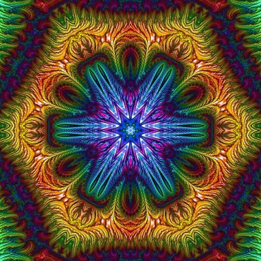 Soyut Bilgisayar Fraktal Tasarımı. Fraktal hiç bitmeyen bir desen. Fraktallar, farklı ölçeklerde kendine benzeyen sonsuz derecede karmaşık kalıplardır.