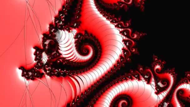 Abstract Computergegenereerd Fractaal Ontwerp Een Fractal Een Nooit Eindigend Patroon — Stockvideo