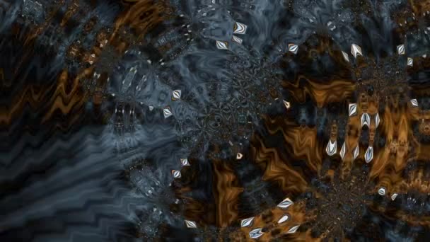 Abstract Computergegenereerd Fractaal Ontwerp Een Fractal Een Nooit Eindigend Patroon — Stockvideo