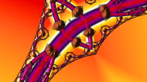 Resumo Design Fractal Gerado Por Computador Fractal Padrão Interminável Fractais — Vídeo de Stock