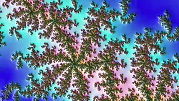 Abstract Computergegenereerd Fractaal Ontwerp Een Fractal Een Nooit Eindigend Patroon — Stockvideo