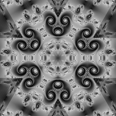 Soyut Bilgisayar Fraktal Tasarımı. Fraktal hiç bitmeyen bir desen. Fraktallar, farklı ölçeklerde kendine benzeyen sonsuz derecede karmaşık kalıplardır.