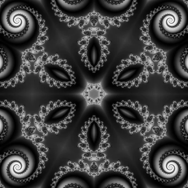 Resumen Diseño Fractal Generado Por Ordenador Fractal Patrón Interminable Los — Foto de Stock