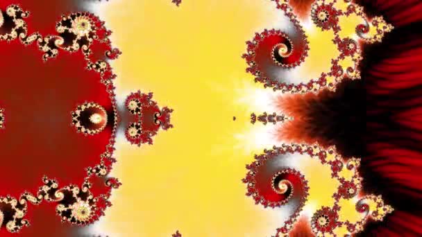 Abstract Computergegenereerd Fractaal Ontwerp Een Fractal Een Nooit Eindigend Patroon — Stockvideo