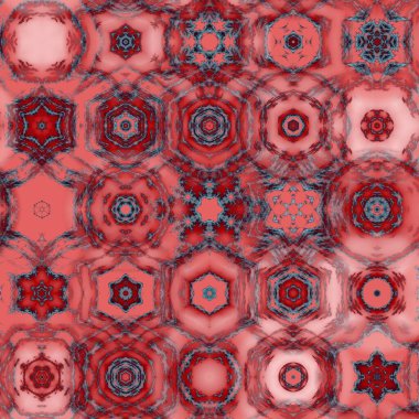 Renkli kar taneleriyle kusursuz bir desen. Noel ve Yeni Yıl tebrik kartları, kumaş, ambalaj kağıdı, davetiye, kırtasiye.