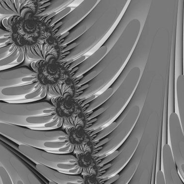 Soyut Bilgisayar Fraktal Tasarımı. Fraktal hiç bitmeyen bir desen. Fraktallar, farklı ölçeklerde kendine benzeyen sonsuz derecede karmaşık kalıplardır.