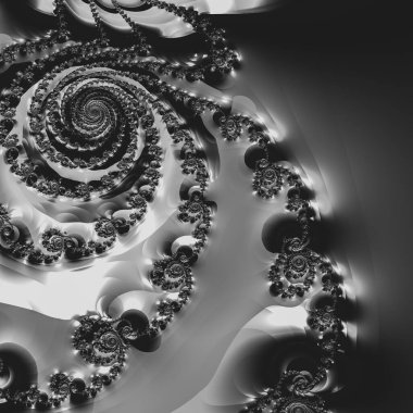 Soyut Bilgisayar Fraktal Tasarımı. Fraktal hiç bitmeyen bir desen. Fraktallar, farklı ölçeklerde kendine benzeyen sonsuz derecede karmaşık kalıplardır.