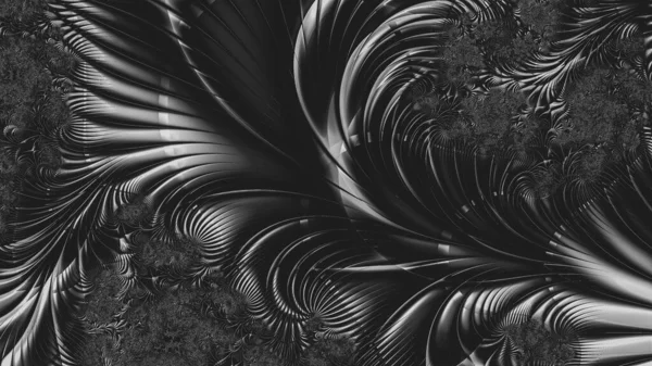 Abstract Computergegenereerd Fractaal Ontwerp Een Fractal Een Nooit Eindigend Patroon — Stockfoto