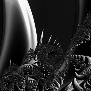 Soyut Bilgisayar Fraktal Tasarımı. Fraktal hiç bitmeyen bir desen. Fraktallar, farklı ölçeklerde kendine benzeyen sonsuz derecede karmaşık kalıplardır.