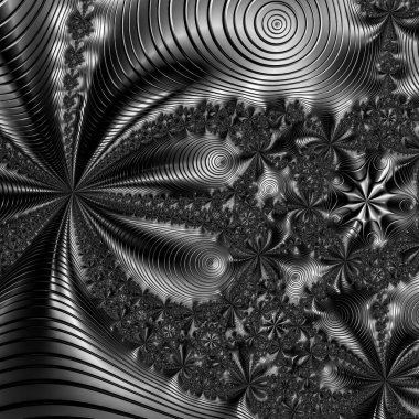 Soyut Bilgisayar Fraktal Tasarımı. Fraktal hiç bitmeyen bir desen. Fraktallar, farklı ölçeklerde kendine benzeyen sonsuz derecede karmaşık kalıplardır.