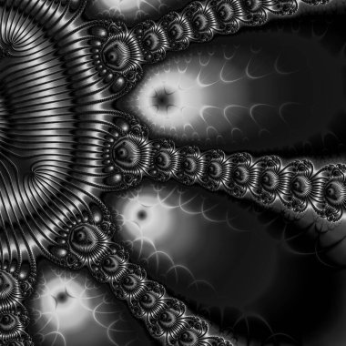 Soyut Bilgisayar Fraktal Tasarımı. Fraktal hiç bitmeyen bir desen. Fraktallar, farklı ölçeklerde kendine benzeyen sonsuz derecede karmaşık kalıplardır.