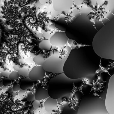 Soyut Bilgisayar Fraktal Tasarımı. Fraktal hiç bitmeyen bir desen. Fraktallar, farklı ölçeklerde kendine benzeyen sonsuz derecede karmaşık kalıplardır.