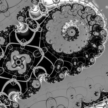 Soyut Bilgisayar Fraktal Tasarımı. Fraktal hiç bitmeyen bir desen. Fraktallar, farklı ölçeklerde kendine benzeyen sonsuz derecede karmaşık kalıplardır.